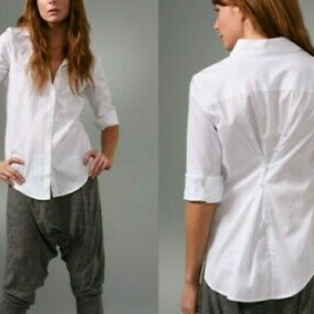 Elizabeth and James White Cohen Button up Shirt XS